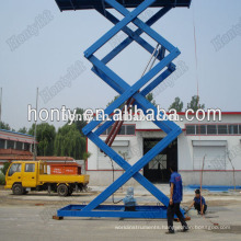 Large loading capacity heavy duty lifting equipment scissor lift platform stationary cargo lifter